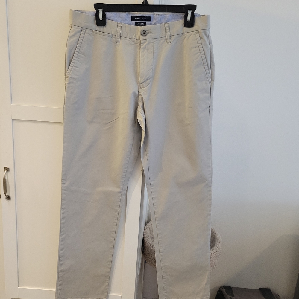 Tommy Hilfiger Coupe Sur Mesure Khaki
